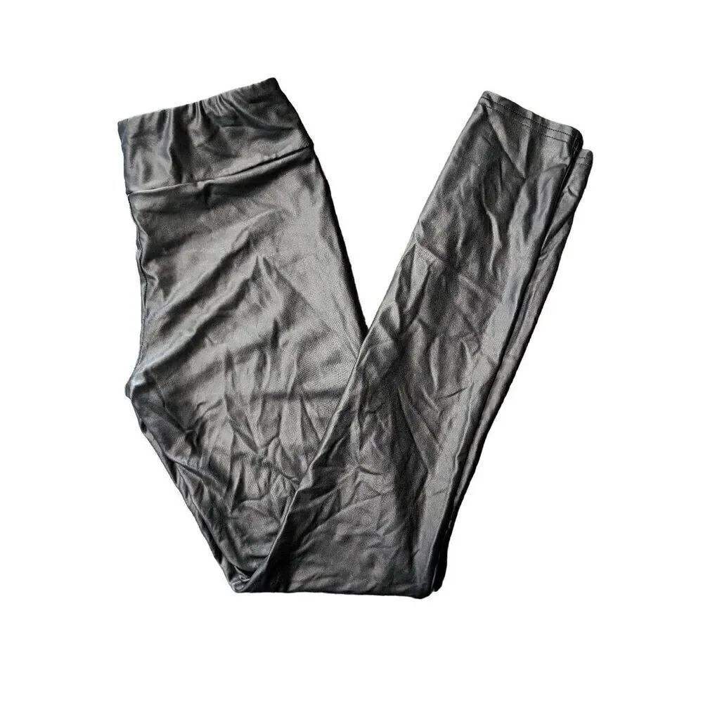 Eye Candy Faux Leather Black Leggings Women's Small